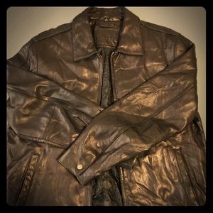 Brandini black leather jacket size M